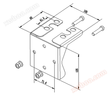 智能微差压变送器盘装弯支架