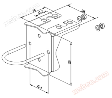 智能高静压差压变送器装弯支架