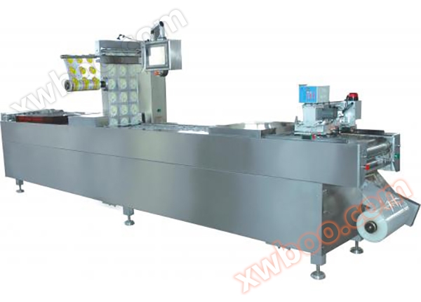 Vacuum packaging machine for continuous stretching film of dried tofu