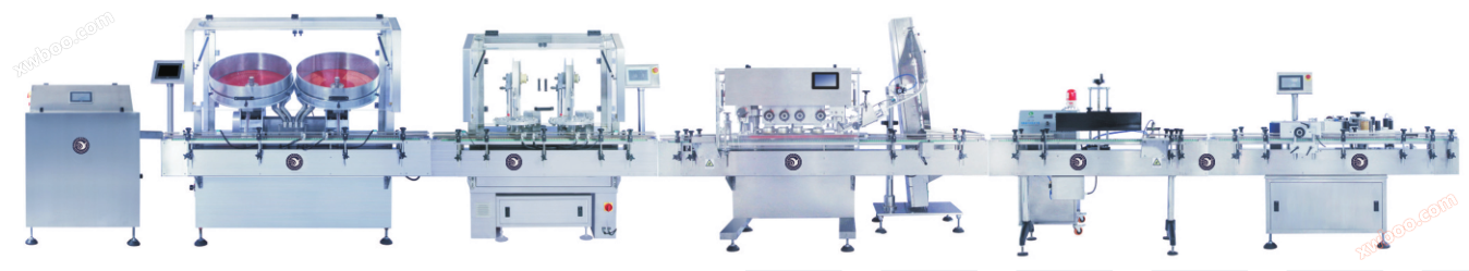 Tabletten, Kapseln, Tabletten Platte mehrere Granulate Flaschen Verpackungslinie