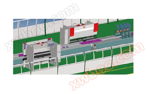 Elevator door panel production line